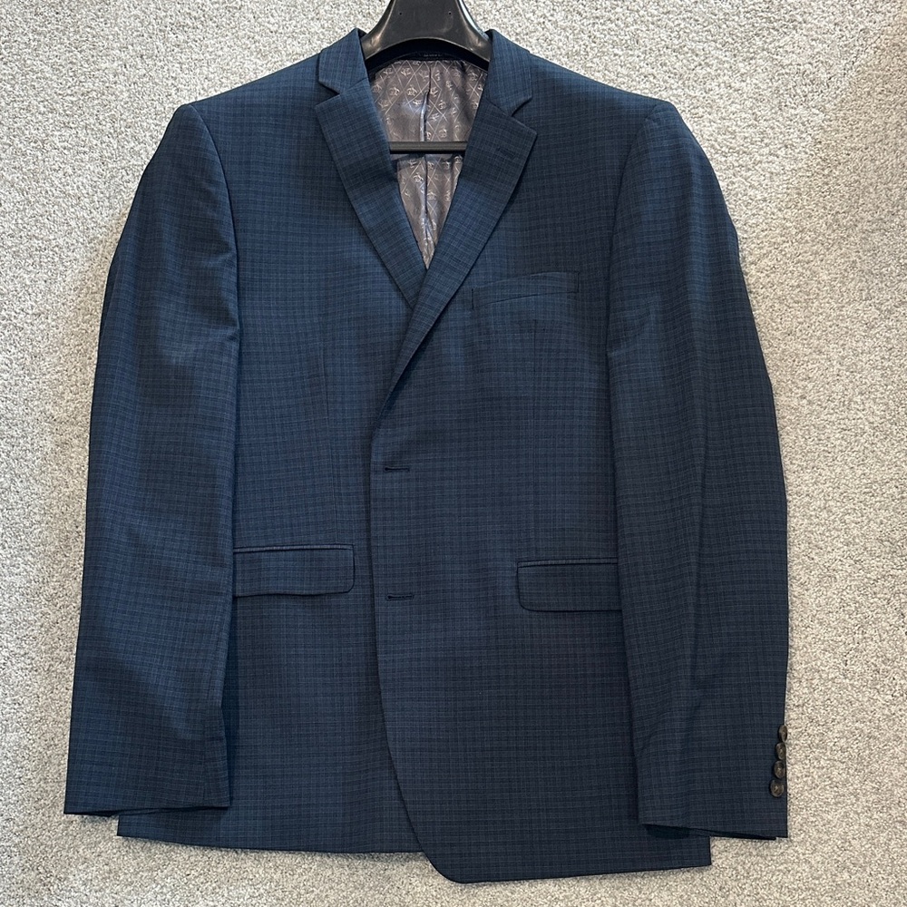 Original Penguin Dark Blue Checkered Blazer